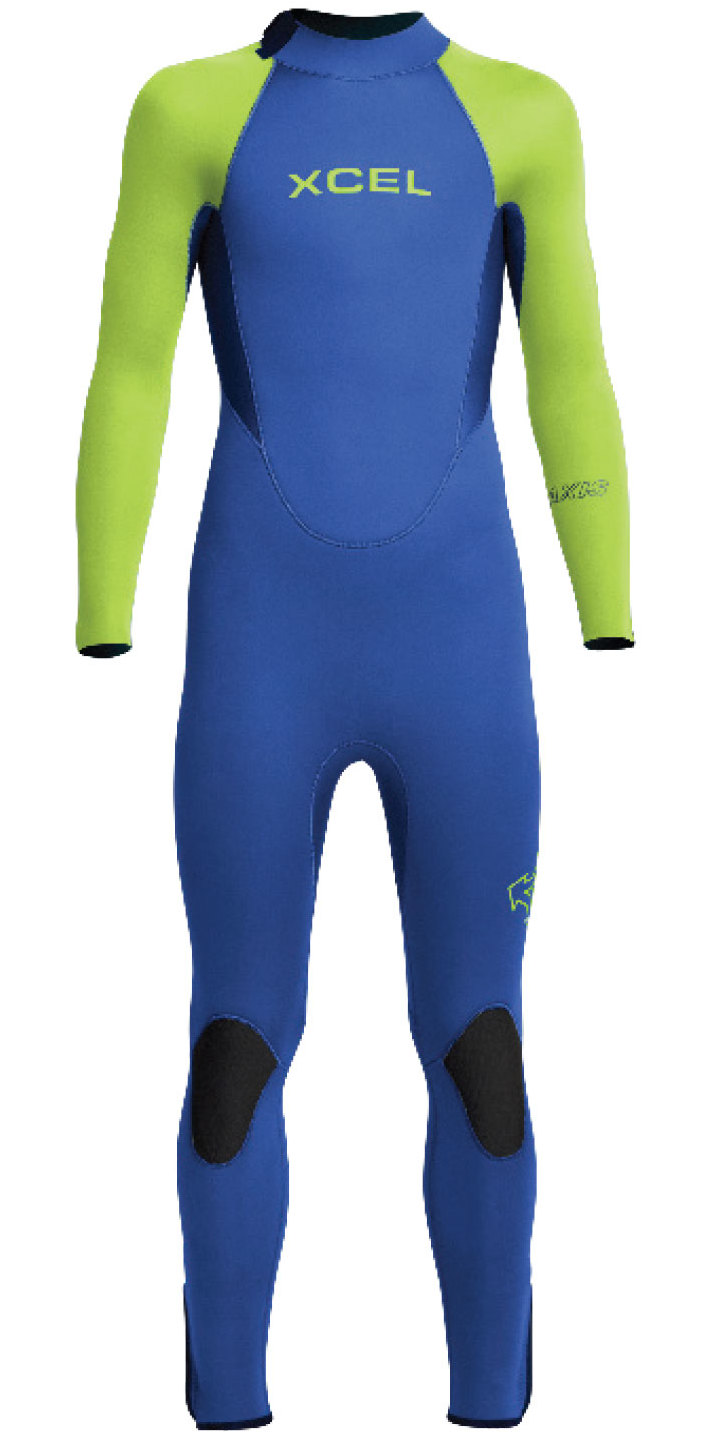 2020 Xcel Junior Axis 5/4mm Back Zip Wetsuit KN54AXG0B - Blue